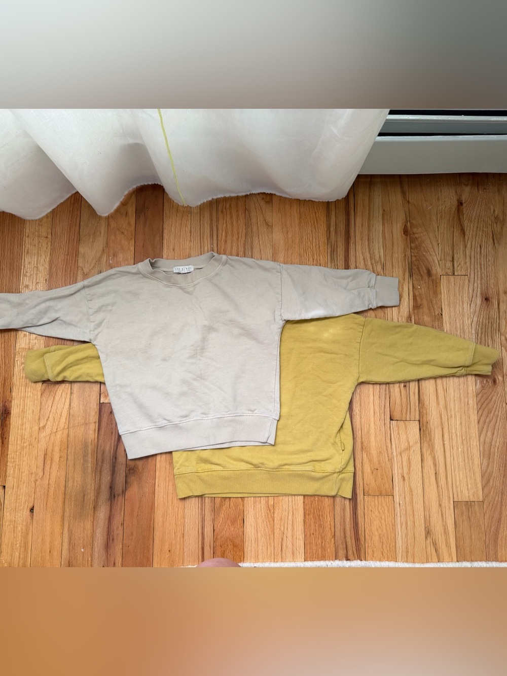 Kids Neutral Beige Crewneck Sweatshirt - Les Gamins
